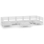 Juego de muebles de jardín 8 piezas madera maciza pino blanco en Conjuntos de jardín | Comprar online en Foru.es