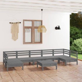 Juego de muebles de jardín 8 piezas madera maciza de pino en Conjuntos de jardín | Comprar online en Foru.es