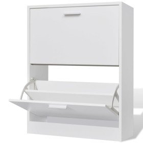 Mueble zapatero blanco con 2 compartimentos en Zapateros y organizadores de calzado | Comprar online en Foru.es