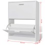 Mueble zapatero blanco con 2 compartimentos en Zapateros y organizadores de calzado | Comprar online en Foru.es