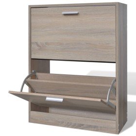 Mueble zapaterocolor roble con 2 compartimentos en Zapateros y organizadores de calzado | Comprar online en Foru.es