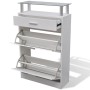 Mueble zapatero con cajón y estante superior de vidrio blanco en Zapateros y organizadores de calzado | Comprar online en Foru.e