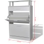 Mueble zapatero con cajón y estante superior de vidrio blanco en Zapateros y organizadores de calzado | Comprar online en Foru.e