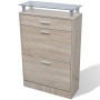 Mueble zapatero cajón y estante superior vidrio aspecto madera en Zapateros y organizadores de calzado | Comprar online en Foru.