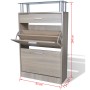 Mueble zapatero cajón y estante superior vidrio aspecto madera en Zapateros y organizadores de calzado | Comprar online en Foru.