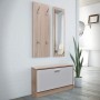 Muebles de entradita con zapatero madera 3 color roble y blanco en Zapateros y organizadores de calzado | Comprar online en Foru