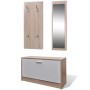 Muebles de entradita con zapatero madera 3 color roble y blanco en Zapateros y organizadores de calzado | Comprar online en Foru