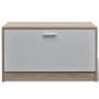 Muebles de entradita con zapatero madera 3 color roble y blanco en Zapateros y organizadores de calzado | Comprar online en Foru