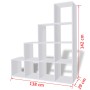 Estantería librería en forma de escalera 142 cm blanca en Librerías y estanterías | Comprar online en Foru.es