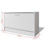 Banco zapatero blanco 80x24x45 cm en Zapateros y organizadores de calzado | Comprar online en Foru.es
