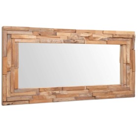 Espejo decorativo rectangular teca 120x60 cm en Espejos | Comprar online en Foru.es