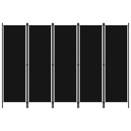 Biombo divisor de 5 paneles negro 250x180 cm de vidaXL, Divisores de ambientes - Ref: Foro24-320726, Precio: 42,01 €, Descuen...