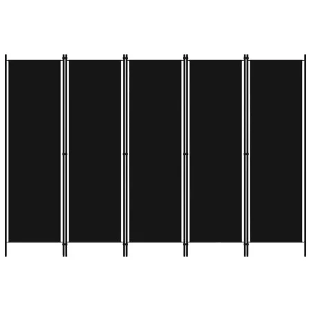 Biombo divisor de 5 paneles negro 250x180 cm de vidaXL, Divisores de ambientes - Ref: Foro24-320726, Precio: 56,47 €, Descuen...