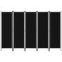 Biombo divisor de 5 paneles negro 250x180 cm de vidaXL, Divisores de ambientes - Ref: Foro24-320726, Precio: 42,01 €, Descuen...