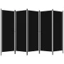 Biombo divisor de 5 paneles negro 250x180 cm de vidaXL, Divisores de ambientes - Ref: Foro24-320726, Precio: 56,47 €, Descuen...
