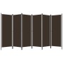Biombo divisor de 6 paneles marrón 300x180 cm de vidaXL, Divisores de ambientes - Ref: Foro24-320728, Precio: 46,67 €, Descue...
