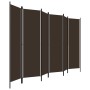 Biombo divisor de 6 paneles marrón 300x180 cm de vidaXL, Divisores de ambientes - Ref: Foro24-320728, Precio: 46,67 €, Descue...