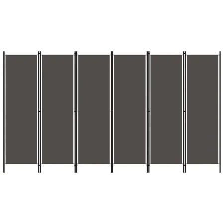 Biombo divisor de 6 paneles gris antracita 300x180 cm de vidaXL, Divisores de ambientes - Ref: Foro24-320729, Precio: 60,80 €...