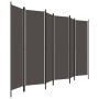 Biombo divisor de 6 paneles gris antracita 300x180 cm de vidaXL, Divisores de ambientes - Ref: Foro24-320729, Precio: 47,58 €...