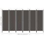 Biombo divisor de 6 paneles gris antracita 300x180 cm de vidaXL, Divisores de ambientes - Ref: Foro24-320729, Precio: 47,58 €...