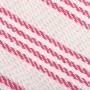 Manta a rayas de algodón rosa y blanco 125x150 cm en Ropa de cama | Comprar online en Foru.es