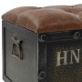 Banco de almacenaje madera maciza cuero sintético 80,5x41x50cm en Bancos para recibidores y almacenamiento | Comprar online en F