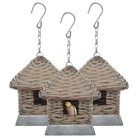 Casas para pájaros 3 unidades mimbre en Decoración del hogar | Comprar online en Foru.es