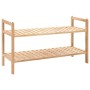 Zapatero de madera maciza de nogal 69x26x40 cm en Zapateros y organizadores de calzado | Comprar online en Foru.es