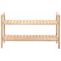 Zapatero de madera maciza de nogal 69x26x40 cm en Zapateros y organizadores de calzado | Comprar online en Foru.es