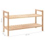 Zapatero de madera maciza de nogal 69x26x40 cm en Zapateros y organizadores de calzado | Comprar online en Foru.es
