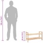 Zapatero de madera maciza de nogal 69x26x40 cm en Zapateros y organizadores de calzado | Comprar online en Foru.es