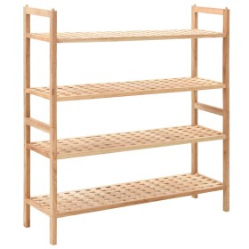 Zapatero de madera maciza de nogal 69x26x81 cm en Zapateros y organizadores de calzado | Comprar online en Foru.es