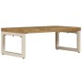 Mesa de centro madera maciza de mango y acero 100x50x35 cm en Mesas de centro | Comprar online en Foru.es
