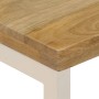 Mesa de centro madera maciza de mango y acero 100x50x35 cm en Mesas de centro | Comprar online en Foru.es
