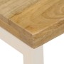 Mesa de centro madera maciza de mango y acero 100x50x35 cm en Mesas de centro | Comprar online en Foru.es