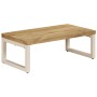 Mesa de centro madera maciza de mango y acero 100x50x35 cm en Mesas de centro | Comprar online en Foru.es