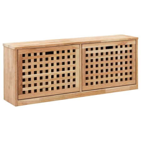 Banco zapatero de madera maciza de nogal 94x20x38 cm en Zapateros y organizadores de calzado | Comprar online en Foru.es