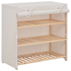 Mueble zapatero con funda de tela blanco 79x40x80 cm en Zapateros y organizadores de calzado | Comprar online en Foru.es