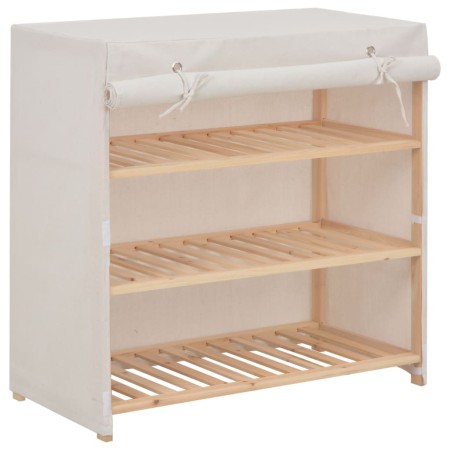 Mueble zapatero con funda de tela blanco 79x40x80 cm en Zapateros y organizadores de calzado | Comprar online en Foru.es