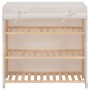 Mueble zapatero con funda de tela blanco 79x40x80 cm en Zapateros y organizadores de calzado | Comprar online en Foru.es