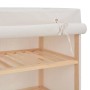 Mueble zapatero con funda de tela blanco 79x40x80 cm en Zapateros y organizadores de calzado | Comprar online en Foru.es