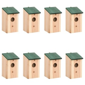 Casa para pájaros 8 unidades madera 12x12x22 cm en Decoración del hogar | Comprar online en Foru.es