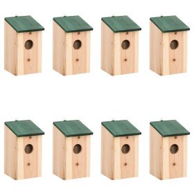 Casa para pájaros 8 unidades madera 12x12x22 cm en Decoración del hogar | Comprar online en Foru.es