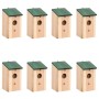 Casa para pájaros 8 unidades madera 12x12x22 cm en Decoración del hogar | Comprar online en Foru.es
