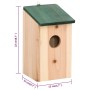 Casa para pájaros 8 unidades madera 12x12x22 cm en Decoración del hogar | Comprar online en Foru.es