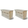 Casas para gorriones 2 unidades madera 44x15,5x21,5 cm en Decoración del hogar | Comprar online en Foru.es