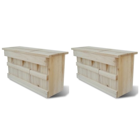 Casas para gorriones 2 unidades madera 44x15,5x21,5 cm en Decoración del hogar | Comprar online en Foru.es