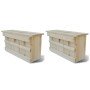 Casas para gorriones 2 unidades madera 44x15,5x21,5 cm en Decoración del hogar | Comprar online en Foru.es