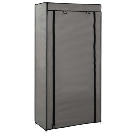 Mueble zapatero con funda de tela gris 58x28x106 cm en Zapateros y organizadores de calzado | Comprar online en Foru.es
