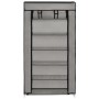 Mueble zapatero con funda de tela gris 58x28x106 cm en Zapateros y organizadores de calzado | Comprar online en Foru.es